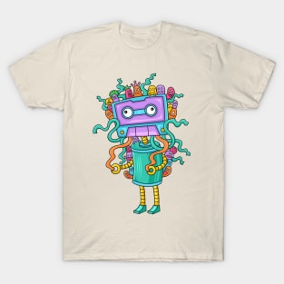 funny music cassette doodle monster T-Shirt